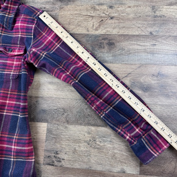 Patagonia 100% Organic Cotton Womens Plaid Flannel Button Down Shirt Size 6 - Picture 7 of 8